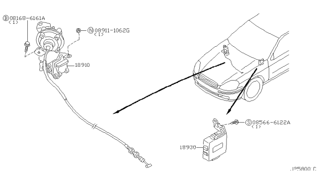 2005 Infiniti Q45 Actuator Assy-Ascd Diagram for 18910-AR200
