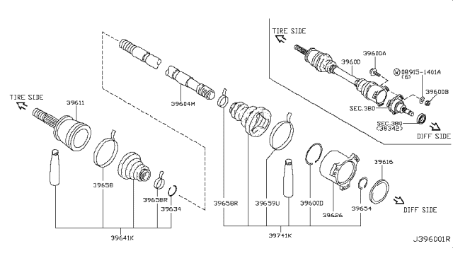 2005 Infiniti Q45 Rear Drive Shaft Diagram 2