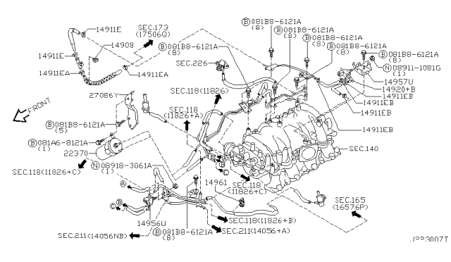 2003 Infiniti Q45 Engine Control Vacuum Piping Diagram 4