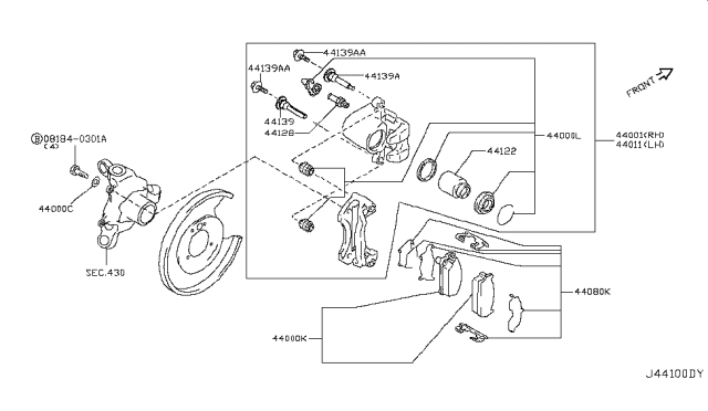 2006 Infiniti Q45 Rear Brake Diagram 2