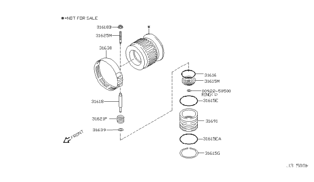 2005 Infiniti Q45 Clutch & Band Servo Diagram 3