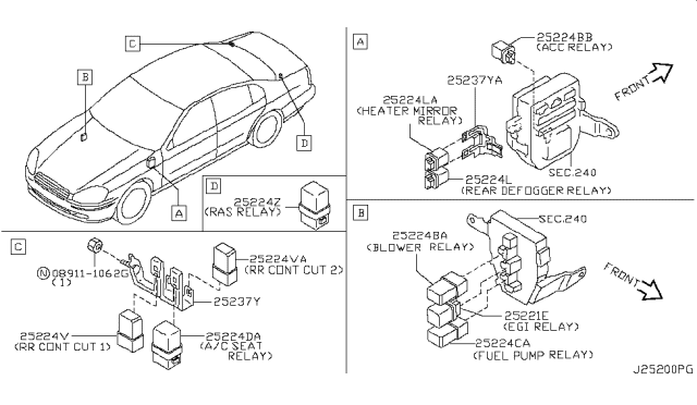 2005 Infiniti Q45 Relay Diagram 6