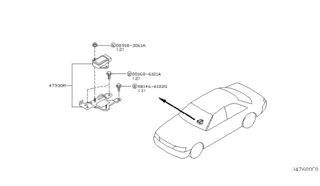 2006 Infiniti Q45 Sensor Assembly G Diagram for 47930-CR90A