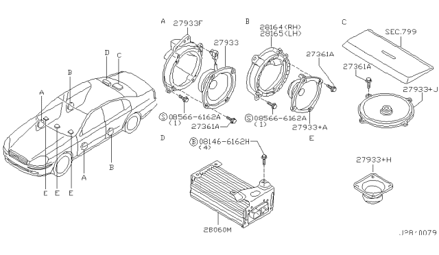 2004 Infiniti Q45 Speaker Diagram 1