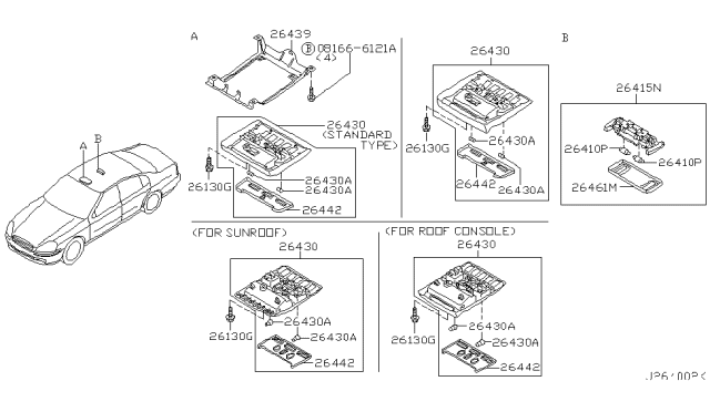 2003 Infiniti Q45 Room Lamp Diagram 1