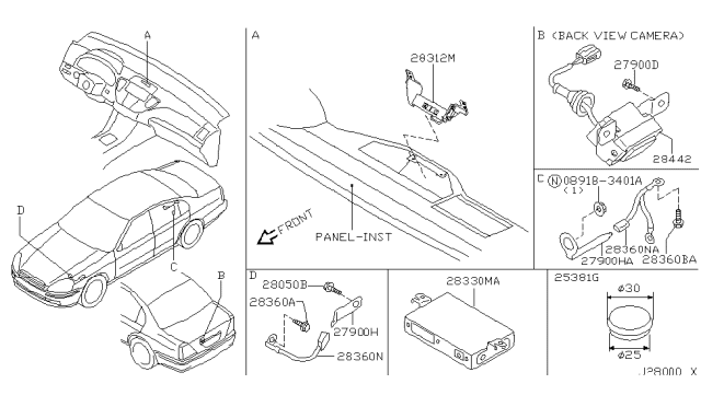 2004 Infiniti Q45 Audio & Visual Diagram 6