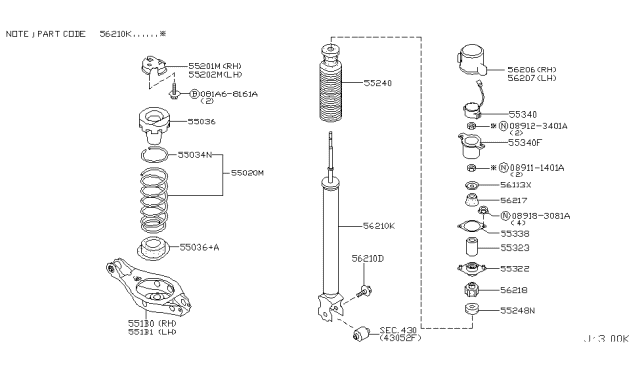 2005 Infiniti Q45 Rear Suspension Diagram 5