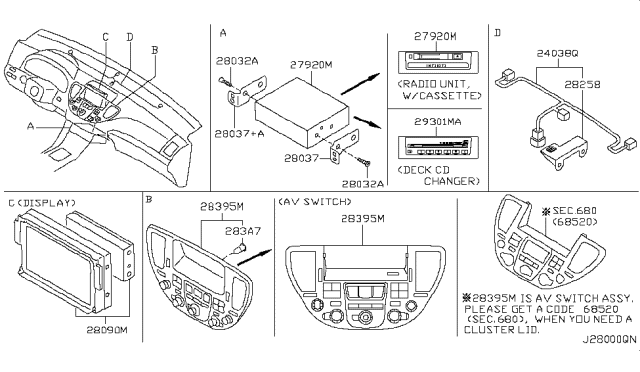 2004 Infiniti Q45 Audio & Visual Diagram 2