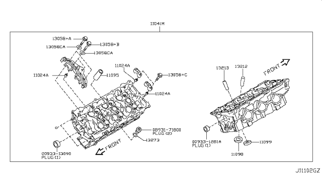 2017 Infiniti Q50 Cylinder Head & Rocker Cover Diagram 4