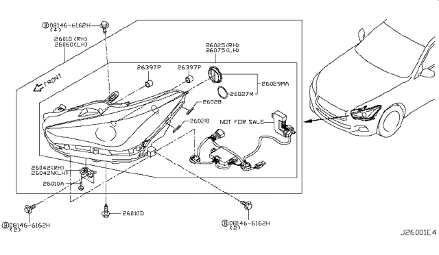 2019 Infiniti Q50 Headlamp Diagram