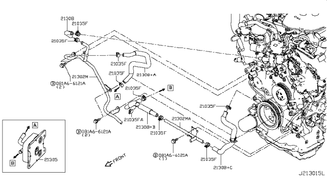 2017 Infiniti Q50 Oil Cooler Diagram 4