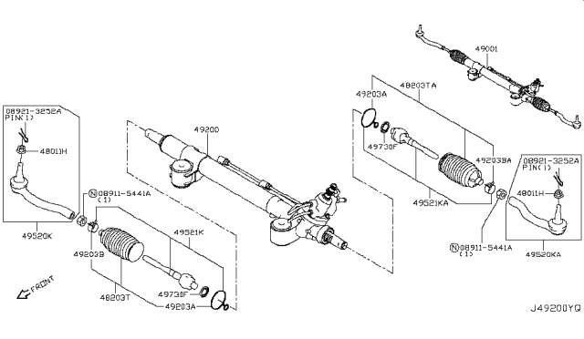 2017 Infiniti Q50 Power Steering Gear Diagram 7