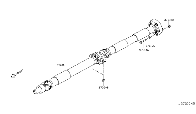 2015 Infiniti Q50 Propeller Shaft Diagram 2