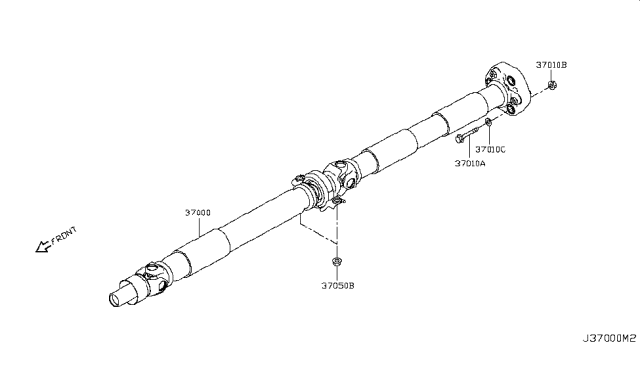 2017 Infiniti Q50 Propeller Shaft Diagram 1