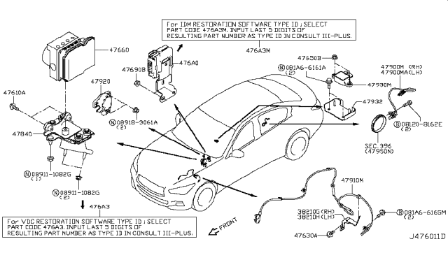 2019 Infiniti Q50 Anti Skid Control Diagram 2