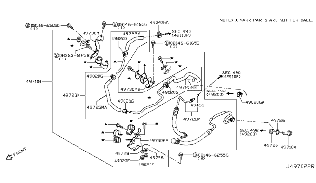 2017 Infiniti Q50 Power Steering Piping Diagram 1