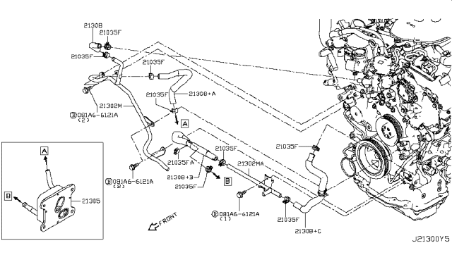 2017 Infiniti Q50 Oil Cooler Diagram 3