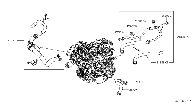 2019 Infiniti Q50 Oil Cooler Diagram 1