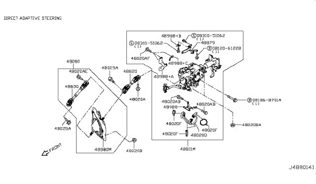 2014 Infiniti Q50 Steering Column Diagram 2