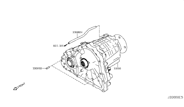 2016 Infiniti Q50 Transfer Assembly & Fitting Diagram 1