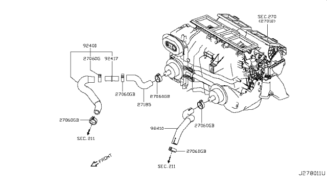 2015 Infiniti Q50 Heater Piping Diagram 3