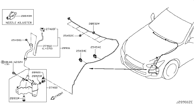 2019 Infiniti Q50 Windshield Washer Diagram