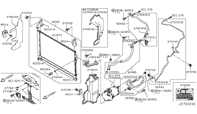 2019 Infiniti Q50 Condenser,Liquid Tank & Piping Diagram 5