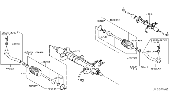 2015 Infiniti Q50 Power Steering Gear Diagram 6