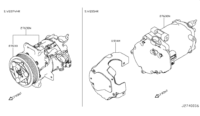 2014 Infiniti Q50 Clutch-Assembly Diagram for 92660-4GB0A