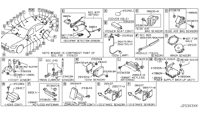 2014 Infiniti Q50 Electrical Unit Diagram 1