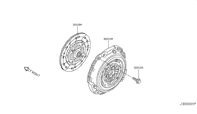 2018 Infiniti Q50 Clutch Cover,Disc & Release Parts Diagram