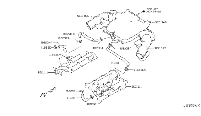 2014 Infiniti Q50 Crankcase Ventilation Diagram 2