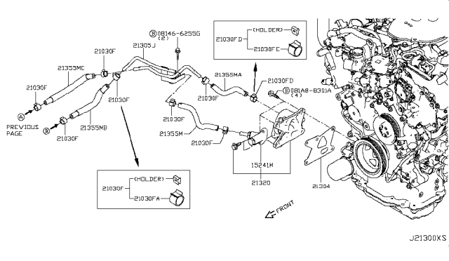 2016 Infiniti Q50 Oil Cooler Diagram 8