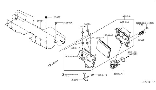 2017 Infiniti Q50 Air Cleaner Diagram 2