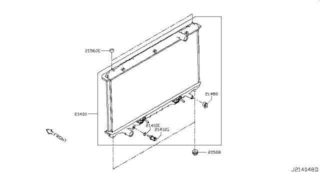 2016 Infiniti Q50 Radiator,Shroud & Inverter Cooling Diagram 15