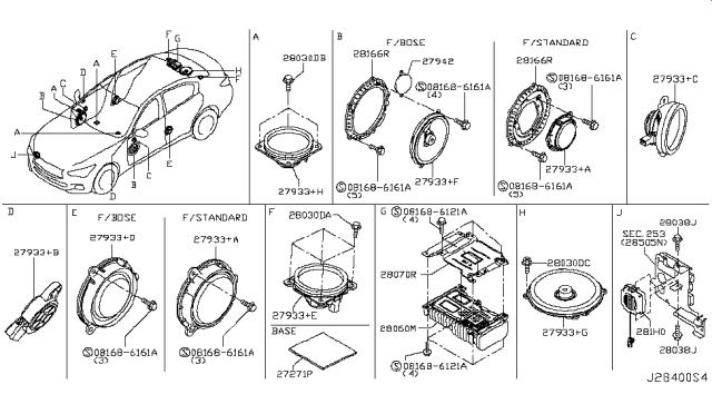 2019 Infiniti Q50 Speaker Diagram 1