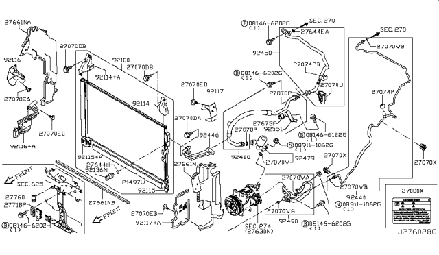 2016 Infiniti Q50 Label-Caution,Air Conditioner Diagram for 27090-C950B