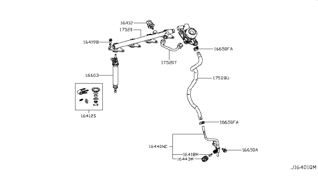 2015 Infiniti Q50 Fuel Strainer & Fuel Hose Diagram 3