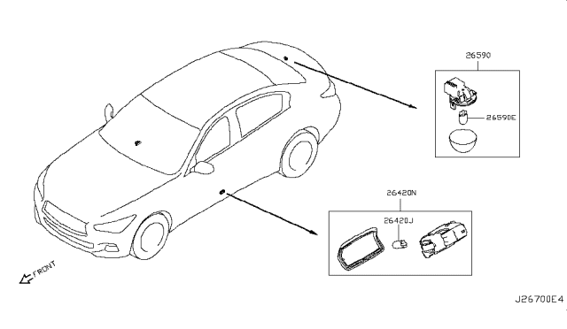 2019 Infiniti Q50 Lamps (Others) Diagram