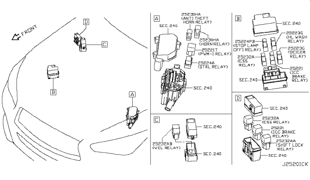 2014 Infiniti Q50 Relay Diagram 1