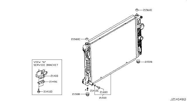 2015 Infiniti Q50 Radiator,Shroud & Inverter Cooling Diagram 8