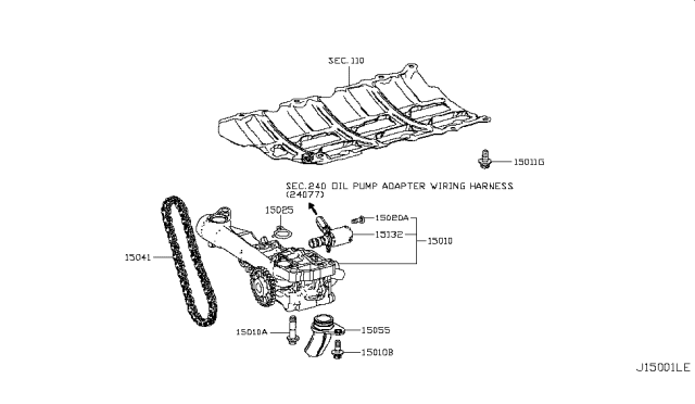 2016 Infiniti Q50 Lubricating System Diagram 1