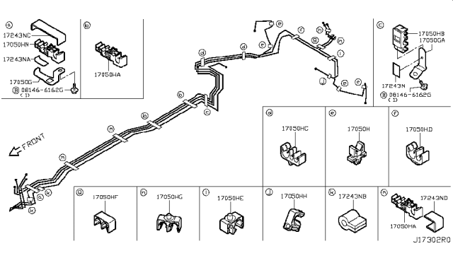 2016 Infiniti Q50 Fuel Piping Diagram 6