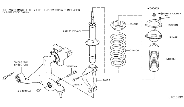 2019 Infiniti Q50 Front Suspension Diagram 4