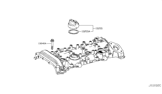 2015 Infiniti Q50 Cylinder Head & Rocker Cover Diagram 10