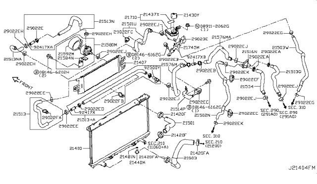 2018 Infiniti Q50 Radiator,Shroud & Inverter Cooling Diagram 3