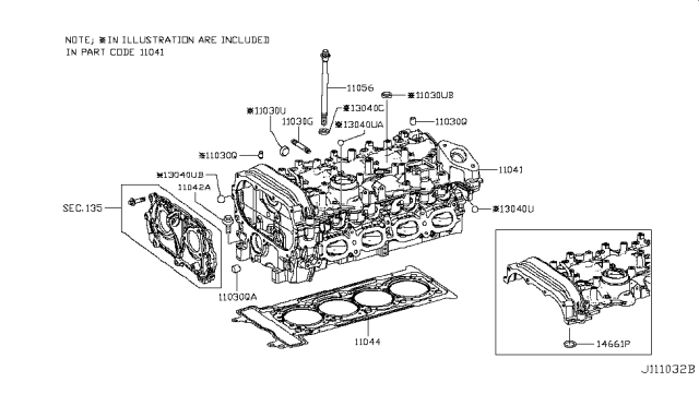 2018 Infiniti Q50 Bolt Diagram for 01125-HG01J