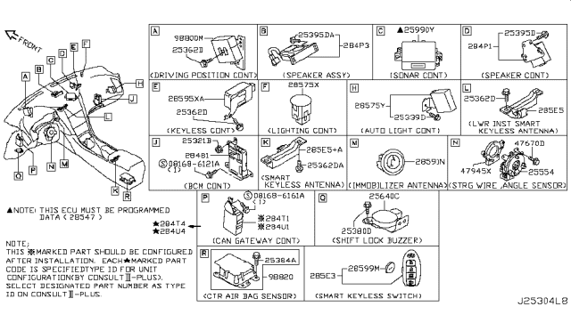 2018 Infiniti Q50 Electrical Unit Diagram 8