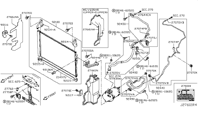 2016 Infiniti Q50 Condenser,Liquid Tank & Piping Diagram 4