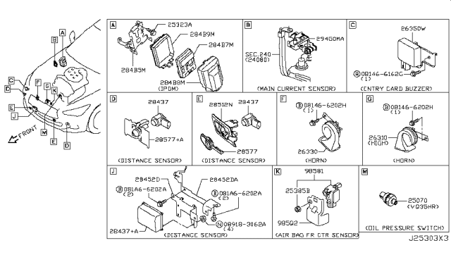 2016 Infiniti Q50 Electrical Unit Diagram 4